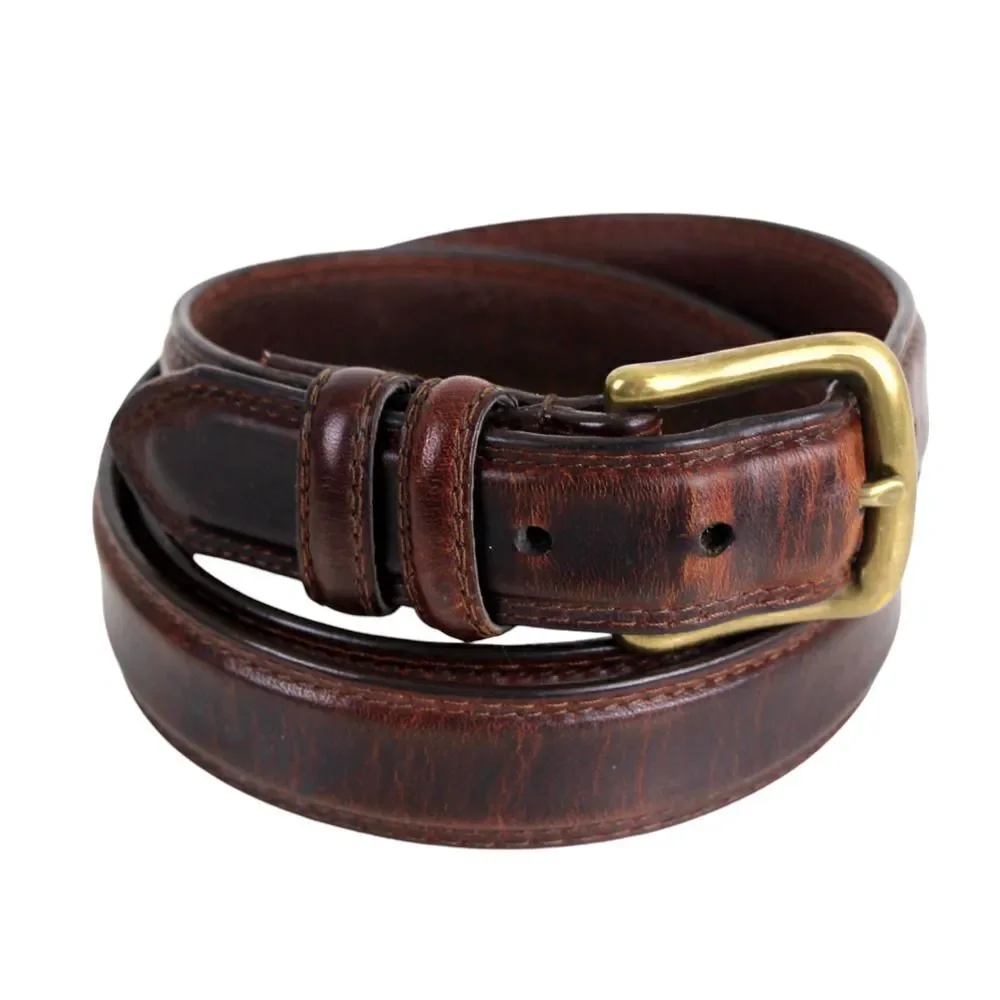 CLASSIC OIL TANNED BROWN REAL LEATHER 1 1/8